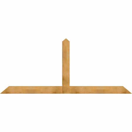 Ekena Millwork Portland Rough Sawn Timber Gable Bracket, Western Red Cedar, 108"W x 45"H x 4"D x 6"F, 10/12 Pitch GBW108X45X0406POR00RWR